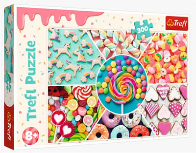 Trefl puzzel Sweets - kleurrijke legpuzzel 300 stukjes voor kinderen.