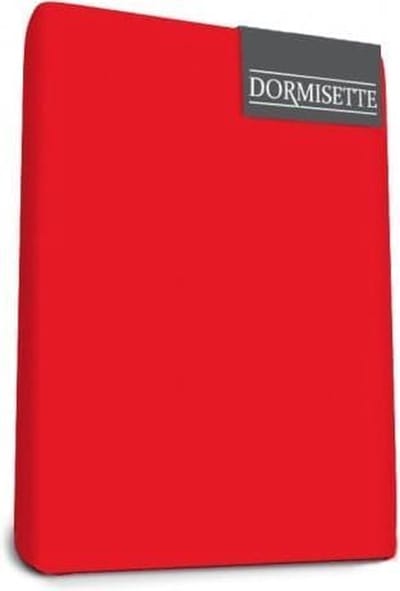 Dormisette Mako Jersey Topdek hoeslakens 70 x 200 cm rood