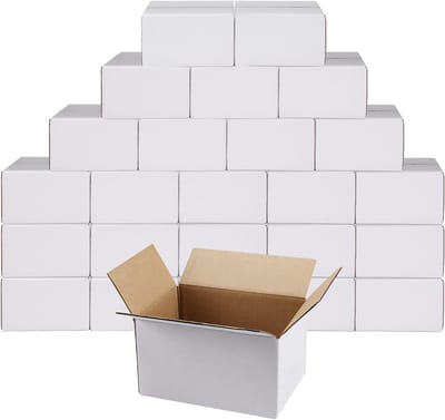 Witte Verzenddozen 17,8 x 12,7 x 10,2 cm - Stevig Karton - 25 stuks