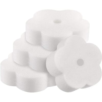 24 Stuks Sponzen Filter Zwembad Filteren Olie Absorberend Schoonmaak Kit Wit Gereedschap 9x9x3cm wit