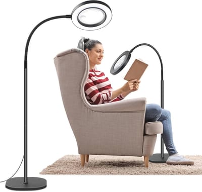 Vergrootglas met Licht en Standaard - 2-in-1 Vergrootlamp met 72 LEDs en 10x Dimbaar voor Hobby's en Lezen
