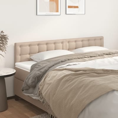 vidaXL - Hoofdborden - 180x5x78/88 - cm - kunstleer - cappuccinokleurig