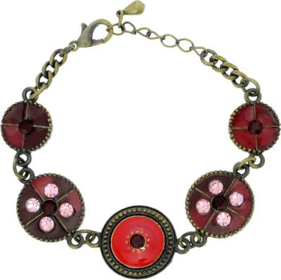 Behave - rood armbandje met cirkels - retro chic - feest of casual