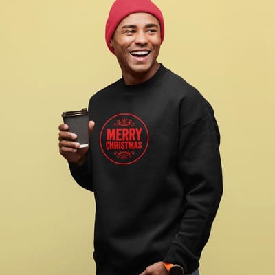 Zwarte Kersttrui Merry Christmas Red - Maat XS - Kerstkleding voor dames & heren