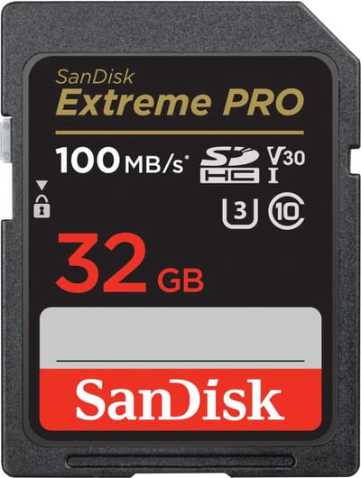 SanDisk Extreme PRO SDHC-kaart 32 GB Class 10 UHS-I Schokbestendig, Waterdicht