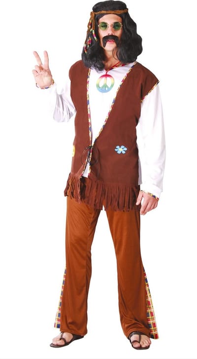Peace Man Hippie Kostuum