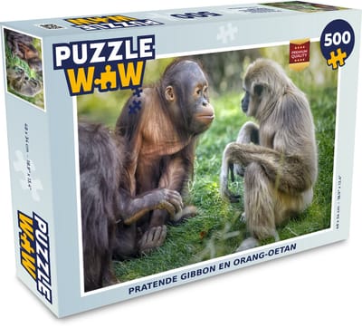 Puzzel Apen - Dieren - Familie - Legpuzzel - Puzzel 500 stukjes