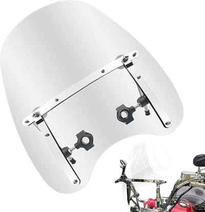 Motor Windscherm - Front Flyscreen - Motor Rijervaring - Aerodynamisch Ontwerp - 46 x 41 cm - Transparant