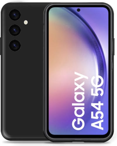 Hoesje geschikt voor Samsung A54 - Liquid Back Case Cover Zwart