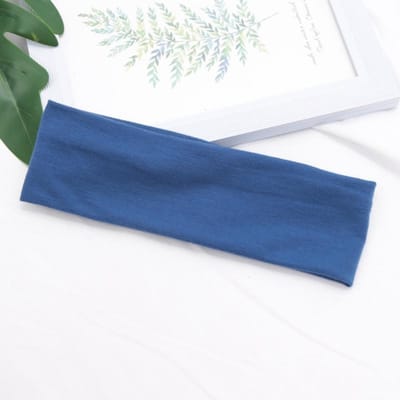 Elastische Katoenen Haarband Mode Hoofdbanden voor Vrouwen Mannen Effen Hardlopen Fitness Yoga Haarbanden Stretch Make-up Haaraccessoires white