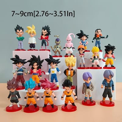 Dragon Ball Figuren Saiyan Goku Mini Anime Figuur 20 Stijlen Speelgoed Anim Modellen Voor Kinderverjaardagscadeau Auto Decoratie white