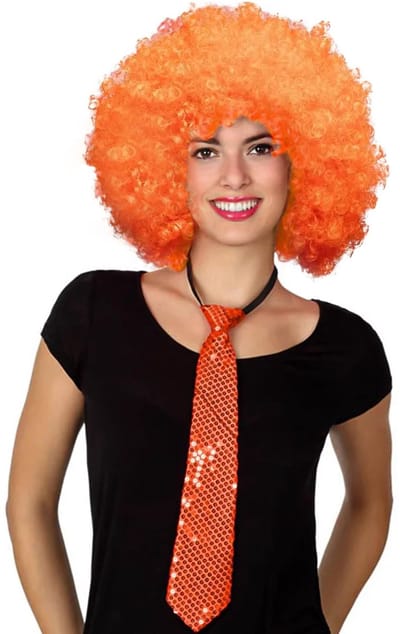 Vegaoo - Oranje glinster stropdas