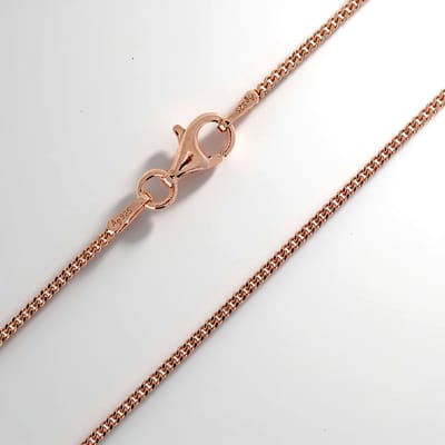 Cavill - 925 Sterling Zilver Roségoud Vergulde Lange Panzer Ketting - 90 cm - Modieuze Zilveren Sieraden voor Dames - Elegant Cadeau