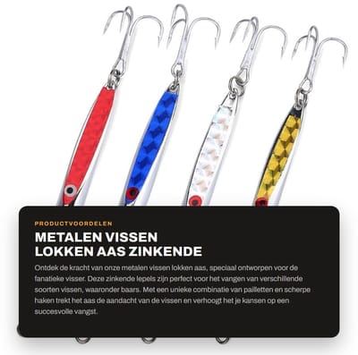 Dailygoods- Vissenlepel Metalen - Kunstaas Snoek - Kunstaas Roofvis - Kunstaas Set - Drie Haken - Hoogwaardige Verwerking