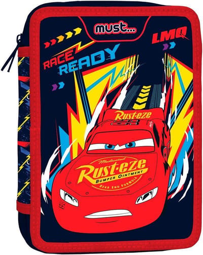 Disney Cars Dubbele Etui – Compleet Gevuld – 15×21×5 cm – Schrijfwarenetui