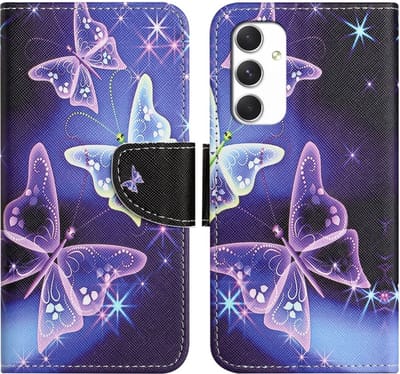 Coverup Hoesje - Geschikt voor Samsung Galaxy A16 Hoesje - Coverup Book Case - Vlinders