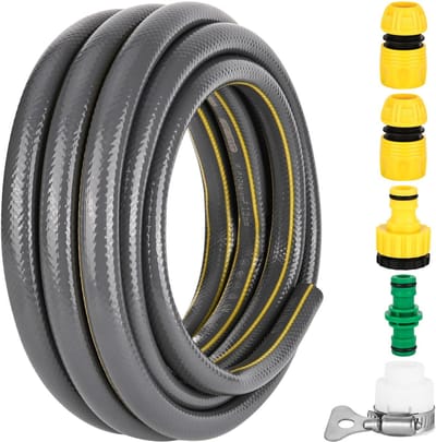 Dailygoods- Tuinslang 5 m - Flexibele Slang - Kunststof - UV-Bestendig - Knikbescherming - 12 mm/16 mm - Duurzaam en Meerlaags - Waterslang