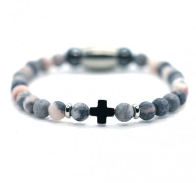 Ibizamen KIDS - Jongens - armband - rose grijs - 4mm