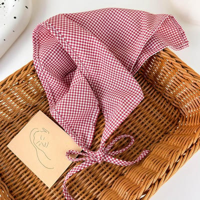 Franse Pastorale Stijl Sub-Hoofddoek Dames Hoofd Driehoek Sjaal Lente En Zomer Decoratie Mode Meisje Vastgebonden Haar Hoofdband pink