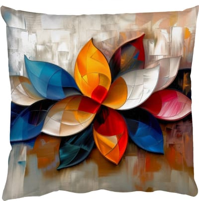 Sierkussens - Kussentjes Woonkamer - 50x50 cm - Bloem - Abstract - Kleurrijk - Bladeren