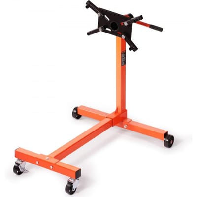 VEVOR Motorsteun, Motorhouder, 340 kg draagvermogen, Motorsteun met klauwkrik en transmissiehouder, Motortakel voor autowerkplaatsen met 4 wielen en 508 mm handgreep, Draagbare motortakels, Motorkranen en Motorreparatiegereedschap