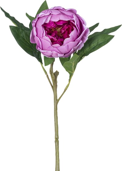 Easyplants | Kunstbloem Lotus pioenroos Real Touch paars 58 cm | Zijde | Nepbloemen | paars | Onderhoudsvrij | Kant-en-klaar