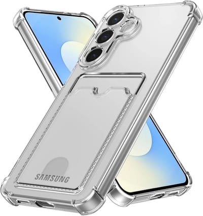 Transparant Dun TPU Hoesje met Pasjeshouder Geschikt voor Samsung Galaxy A14 | Back Cover | Schokbestendig | Ultra Dun | Kaarthouder Achterkant | Shockproof | Doorzichtig