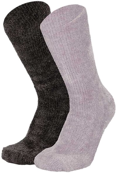 Apollo Dames Chenille Bedsokken Paars - Maat One Size