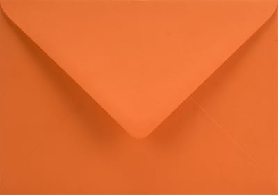 Gladde oranje enveloppen A6 - 125 x 175 mm - 25 stuks - NK natgelijmde - 115 gram - Sirio Color - Netuno