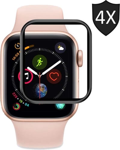 Screenprotector geschikt voor Apple Watch 38mm Series 1/2/3 - PET Folie Full Screen Cover - 4 Stuks