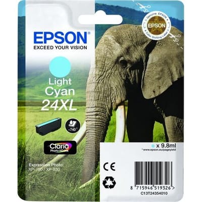 Epson Inktcartridge 24XL (C13T24354012) Licht-cyaan Hoge capaciteit