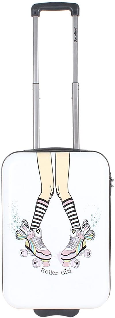 Saxoline Handbagage Harde Koffer / Trolley / Reiskoffer - 55cm (Small) - Roller Girl Print - Bedrukt / Small