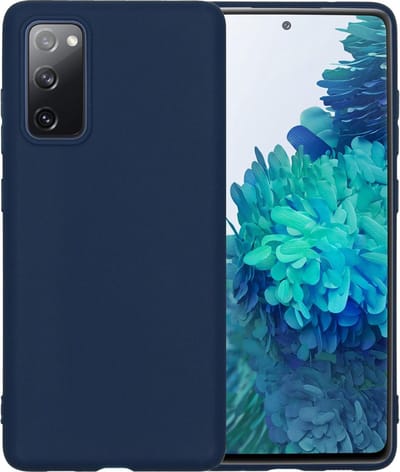 Hoesje - Geschikt voor Samsung Galaxy S20 FE - Sterk & Shockproof - Siliconen Case - Hoes Cover - Telefoonhoes - Donkerblauw