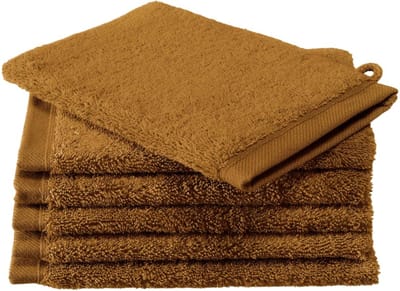 De Witte Lietaer Washandjes Contessa, Caramel - 16 x 21 cm - 6 stuks - Katoen