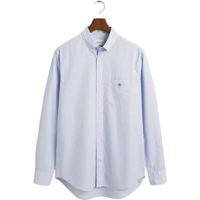 Gant Casual Overhemd Poplin Lichtblauw - Maat M - Heren - Overhemden Casual
