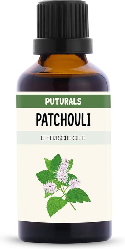 Puturals Patchouli Olie 100% Natuurlijk - 50ml - Puur en Vegan - Patchouli Etherische Olie voor Huid, Haar en Gezicht