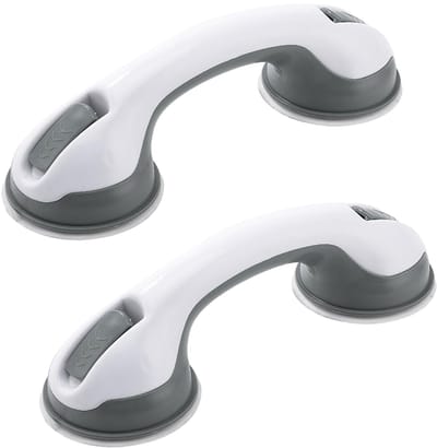 Dailygoods- Veiligheidsgrepen - 2 Stuks - Badkamerarmsteun - Antislip - Kunststof - 29 x 7,5 cm - Draagvermogen tot 100 kg - Badkamerleuningen