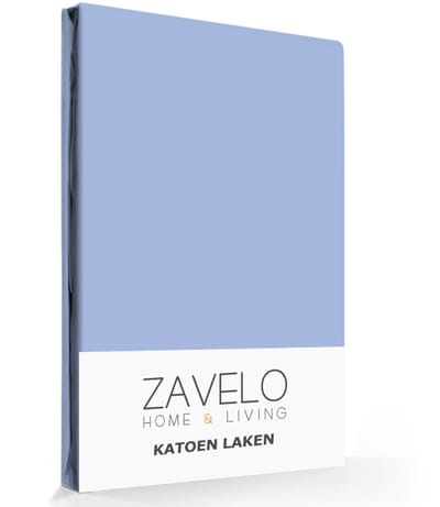 Zavelo Laken Basics Blauw (Katoen)-Lits-jumeaux (240x300 cm)