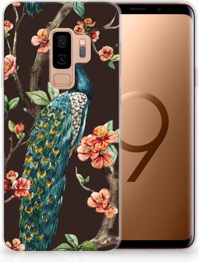 Samsung Galaxy S9 Plus TPU Hoesje Pauw met Bloemen
