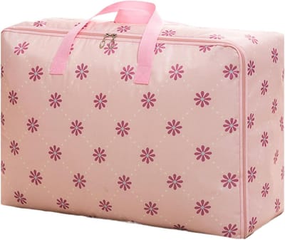 Dekens Opbergzak - Beddengoed Organizer - Ruimte Besparen - Versterkte Structuur - 32x23x2 cm - Roze