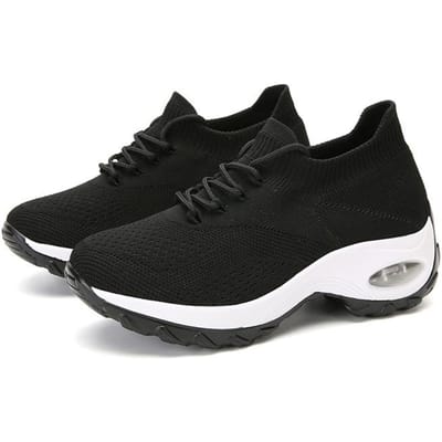 Dames klassieke cross-border grote casual sneakers mode luie eenvoets hardloopschoenen 35 black