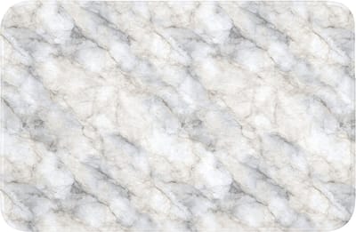 WC mat 60x40 cm - Antislip - Grijs - Marmer - Gedetailleerd - Toiletmat - Vloermat - Douchemat - Toilet tapijt - Toiletmatten