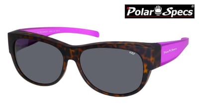 Polar Specs® Overzet Zonnebril PS5097 – Mat Havana Roze – Polariserend Zwart standaard Cat.3 – Medium – Dames