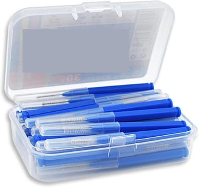Interdentale Borstels - Floss Tandenstokers - Optimale Mondhygiëne - Zachte Inbrenging - 30 Stuks - Blauw