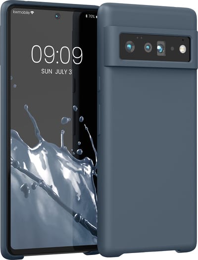 kwmobile telefoonhoesje geschikt voor Google Pixel 6 Pro - Hoesje met siliconen coating - Smartphone case in leisteen