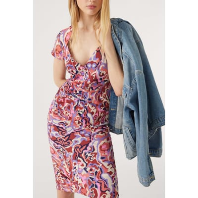 BA&SH Robe Siane Terracota Maat: S | Midi Jurken Outlet | Dames