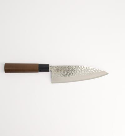 Roestvrijstalen - Kookmes Deba - 150mm x 3mm - Hammered Style
