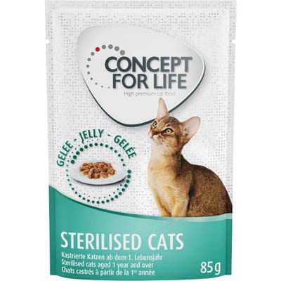 12x85g Sterilised Cats in Gelei Concept for Life Kattenvoer