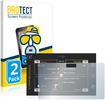BROTECT - Screenprotector voor Bosch Suzuki Vitara 1.4 BoosterJet 2019 SLDA Infotainment System - Folie Beschermfolie matte 2 Stuks