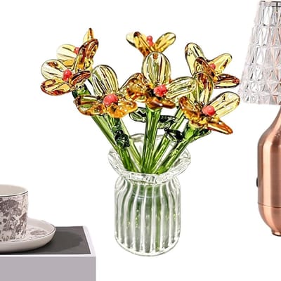 Doorzichtige glazen vaas, met boekettafeldecoratie - kleine bloemenvazen voor boeket, voor thuis, slaapkamer, woonkamer, keuken, appartement, binnen, verjaardag, Moederdag, huwelijksfeest